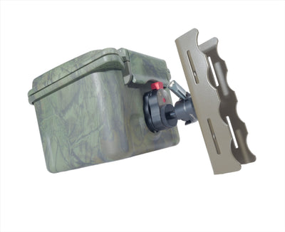 Stainless steel tree bracket fitted with mini ball head for Cambush camera trap